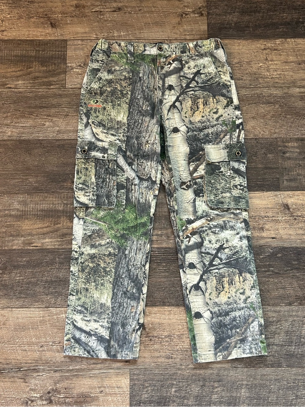 Vintage Y2K Mossy Oak Tree Camo Hunting Cargo Pants Men's Size Large